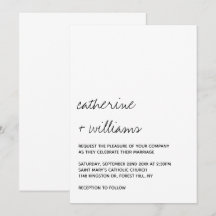 Moderne Schwarz-Weiß-Minimalistische Schrift Hochz