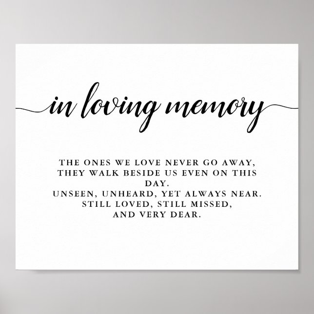 Moderne Schwarz-Weiß-Monogramm-Hochzeit Poster (Vorne)