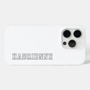 Moderne Schwarz-Weiß-Monogramm-Kontur Name Case-Mate iPhone Hülle