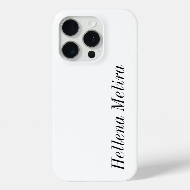 Moderne Schwarz-Weiß-Monogramm-Name Case-Mate iPhone Hülle (Rückseite)