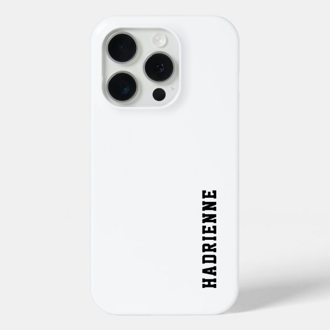 Moderne Schwarz-Weiß-Monogramm-Name Case-Mate iPhone Hülle (Rückseite)