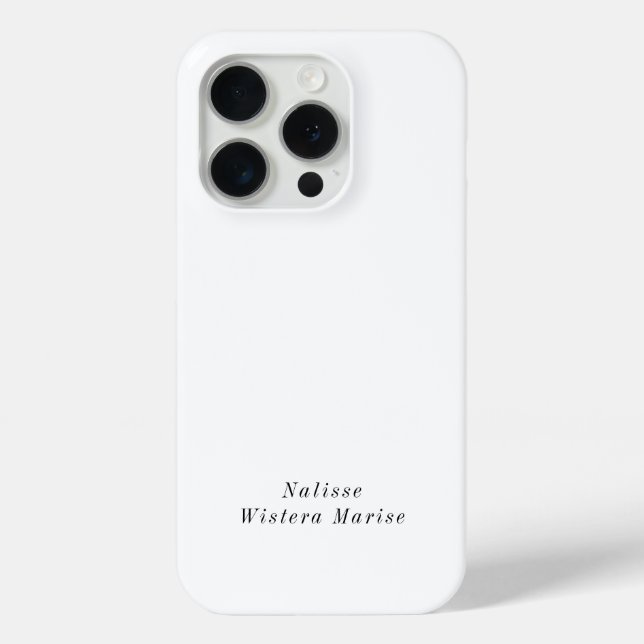 Moderne Schwarz-Weiß-Monogramm-Name Case-Mate iPhone Hülle (Rückseite)