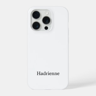 Moderne Schwarz-Weiß-Monogramm-Name iPhone 15 Pro Hülle