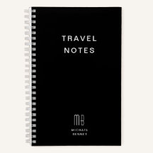 Moderne Schwarz-Weiß-Monogramm-Reisen