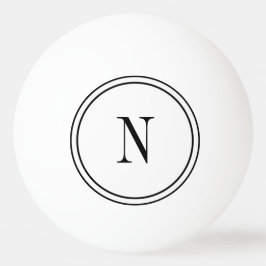 Moderne Schwarz-Weiß-Monogramm Tischtennisball