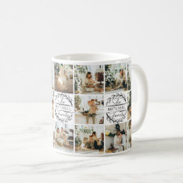 Moderne Schwarz-Weiß-Multifoto-Collage - Sake Kaffeetasse