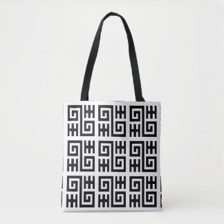 Moderne Schwarz-Weiß-Muster-Tasche Tasche