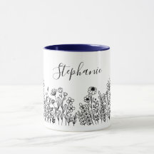 Moderne Schwarz-Weiß-Natur-Pflanze Blume