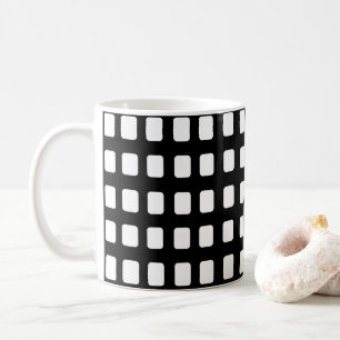 Moderne Schwarz-Weiß-Plätze Kaffeetasse