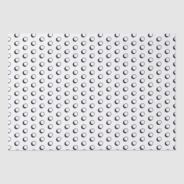 Moderne Schwarz-Weiß-Polka-Punkte-Muster machen ni Seidenpapier (Vorderseite)