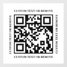 Moderne Schwarz-Weiß-QR-Code-Fensterfolie-Menü 