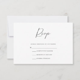 Moderne Schwarz-Weiß-RSVP-Karte RSVP Karte