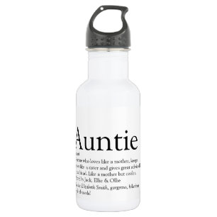 Moderne Schwarz-Weiß-Tante-Tante-Definition Edelstahlflasche