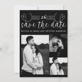 Moderne Schwarz-Weiß-Technik Save the Date