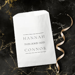 Moderne Schwarz-Weiß-Typografie Geschenktütchen