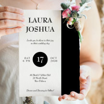 Moderne Schwarz-Weiß-Typografie-Hochzeit