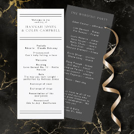 Moderne Schwarz-Weiß-Typografie Programm