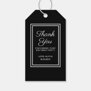 Moderne Schwarz-Weiß-Typografie zum 45. Geburtstag Geschenkanhänger