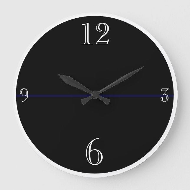 Moderne Schwarz-Weiß-Uhr Große Wanduhr (Vorderseite)