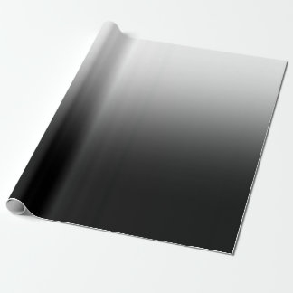 Moderne Schwarz-Weiß-Verlaufs-Minimalist-Design Geschenkpapier