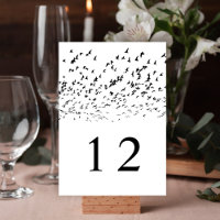 Moderne Schwarz-Weiß-Vögel einer Feather-Hochzeit