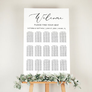 Moderne Schwarz-weiße 15 Tische für Hochzeiten Poster
