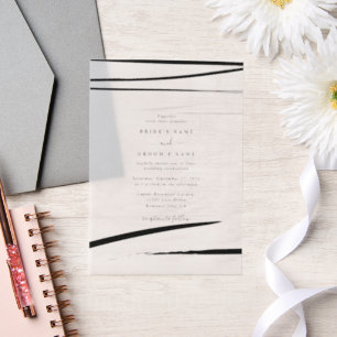 Moderne Schwarz-weiße Abstrakte Hochzeit