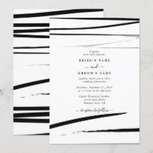 Moderne Schwarz-weiße Abstrakte Hochzeit