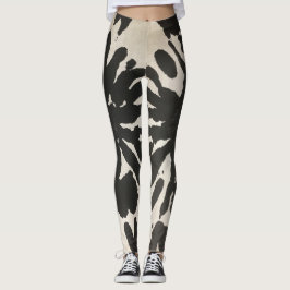 Moderne Schwarz-weiße Abstrakte Leggings