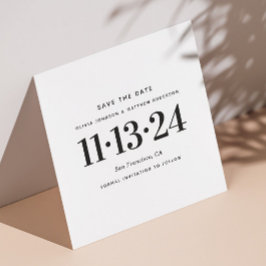 Moderne, Schwarz-weiße, einfache und minimalistisc Save The Date