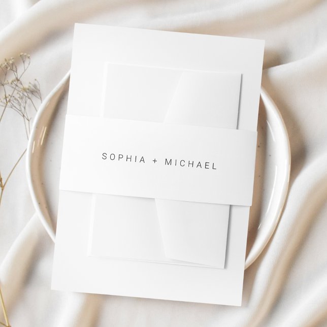 Moderne Schwarz-weiße Hochzeit Einladungsbanderole (Von Creator hochgeladen)