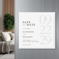 Moderne schwarz-weiße minimalistische Hochzeit