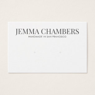 Moderne Schwarz-weiße Ohrringe Schmuckkarten