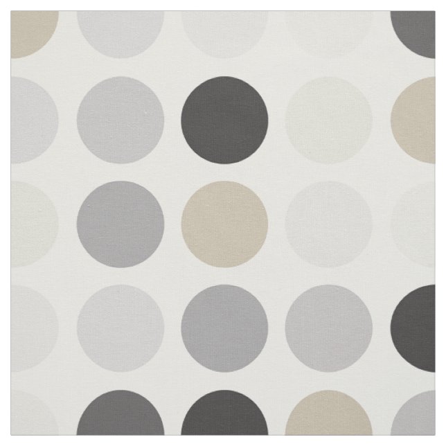 Moderne Schwarz-weiße Polka-Punktmuster Monogramm Stoff (Muster)