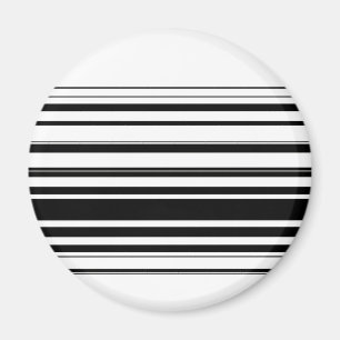 Moderne Schwarz-weiße Streifen Magnet