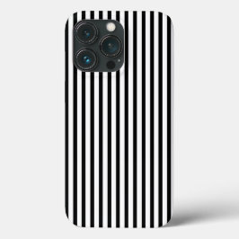 Moderne Schwarz-weiße vertikale Streifen niedlich Case-Mate iPhone Hülle
