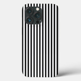 Moderne Schwarz-weiße vertikale Streifen stilvoll Case-Mate iPhone Hülle