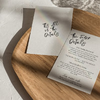 Moderne Schwarz-weiße Whimsical Boho Wedding Detai
