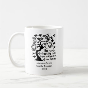 Moderne Schwarz-weiße Wiedersehen-Quotenstruktur Kaffeetasse