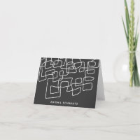 Moderne Schwarze Abstrakte Linie Personalisiert