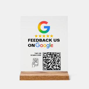 Moderne schwarze benutzerdefinierte Logo-QR-Code-Ü Acrylschild