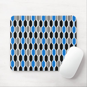 Moderne, schwarze, blaue und graue Hexagonen aus d Mousepad
