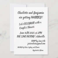 Moderne Schwarze Brush Lettering Trendy Couples Du