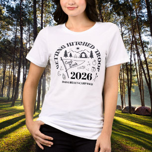 Moderne Schwarze Camp-Junggesellinnenabschiedspart Tri-Blend Shirt