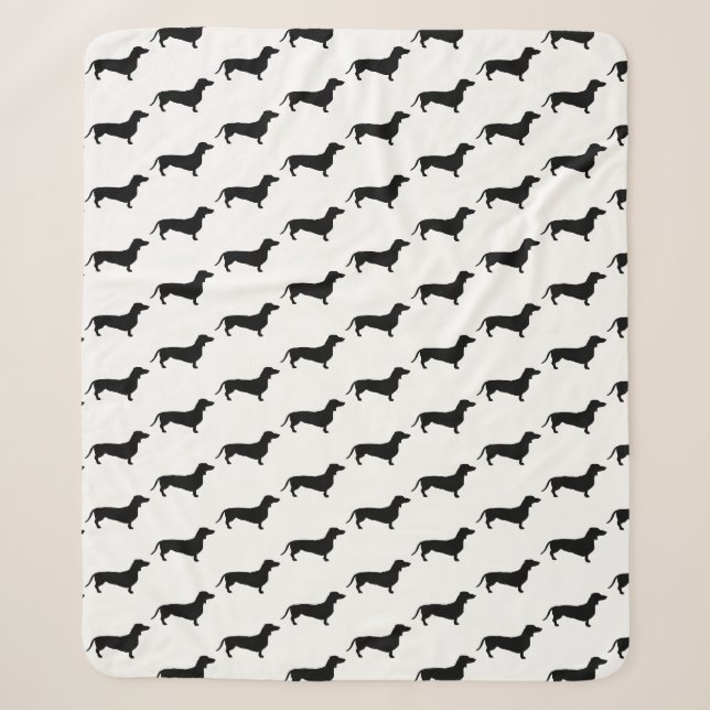 Moderne schwarze Dackel-Dackel-Hunde Sherpadecke (Vorderseite)