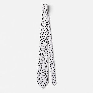 Moderne schwarze Dalmatiner-Spots Krawatte