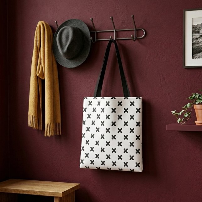 Moderne, schwarze, einfache Einkaufstasche Tasche (Von Creator hochgeladen)