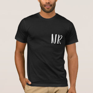 Moderne schwarze elegante Monogrammanfänge Design T-Shirt