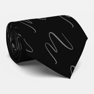 Moderne schwarze elegante Schrift Krawatte