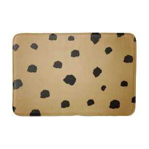 Moderne Schwarze Flecken Goldenrod Gold Beige Beig Badematte
